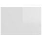 vidaXL Mesa de centro madera contrachapada blanco brillo 50x50x35 cm