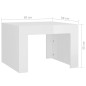 vidaXL Mesa de centro madera contrachapada blanco brillo 50x50x35 cm