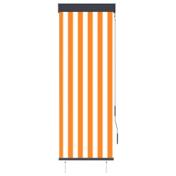 vidaXL Estor enrollable de exterior blanco y naranja 60x250 cm