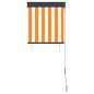 vidaXL Estor enrollable de exterior blanco y naranja 60x250 cm vidaXL Estor enrollable de exterior blanco y naranja 60x250 cm