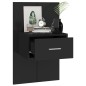 vidaXL Mesita de noche de pared negra vidaXL Mesita de noche de pared negra