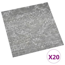 vidaXL Tarimas de suelo autoadhesiva 20 uds PVC 1,86 m² gris cemento