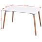 vidaXL Conjunto de mesa de comedor y sillas 7 uds blanco y gris claro vidaXL Conjunto de mesa de comedor y sillas 7 uds blanco y gris claro