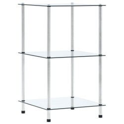 vidaXL Estantería 3 niveles cristal templado transparente 40x40x67 cm