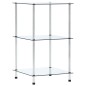vidaXL Estantería 3 niveles cristal templado transparente 40x40x67 cm vidaXL Estantería 3 niveles cristal templado transparente 40x40x67 cm