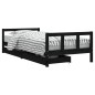 vidaXL Estructura de cama niños con cajones madera pino negro 90x200cm vidaXL Estructura de cama niños con cajones madera pino negro 90x200cm
