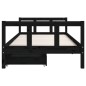 vidaXL Estructura de cama niños con cajones madera pino negro 90x200cm vidaXL Estructura de cama niños con cajones madera pino negro 90x200cm