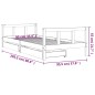vidaXL Estructura de cama niños con cajones madera pino negro 90x200cm vidaXL Estructura de cama niños con cajones madera pino negro 90x200cm