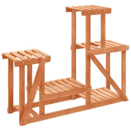vidaXL Soporte para flores madera maciza de abeto 90x25x73,5 cm