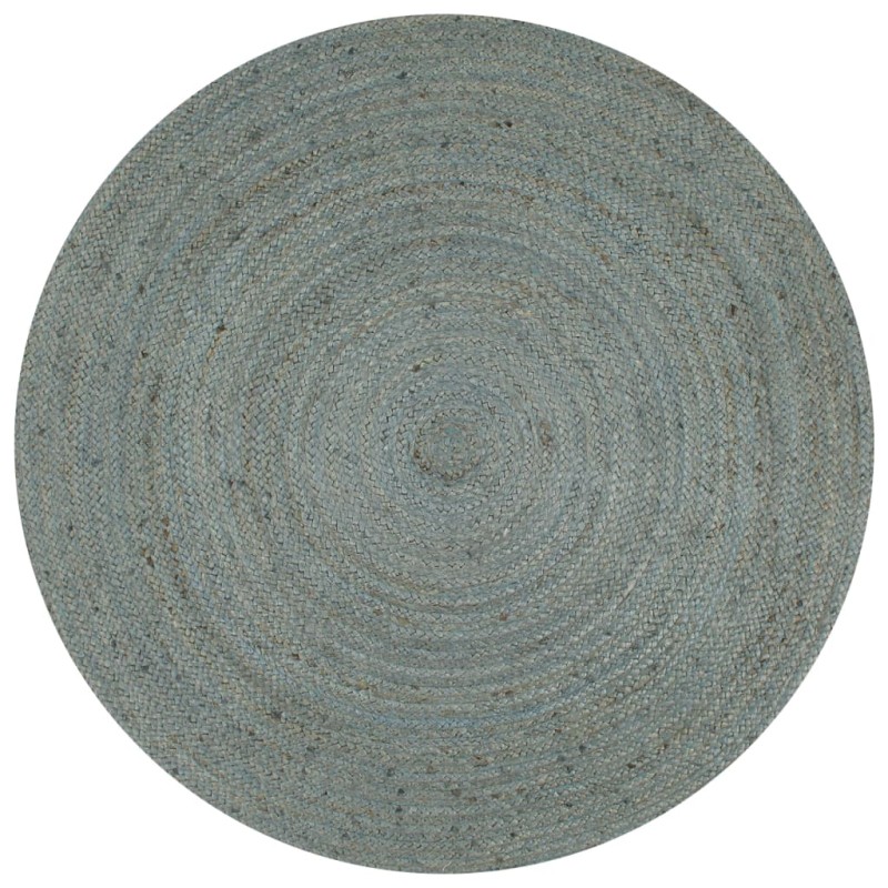 vidaXL Alfombra de yute tejida a mano redonda verde oliva 120 cm vidaXL Alfombra de yute tejida a mano redonda verde oliva 120 cm
