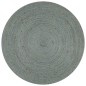 vidaXL Alfombra de yute tejida a mano redonda verde oliva 120 cm vidaXL Alfombra de yute tejida a mano redonda verde oliva 120 cm