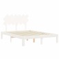 vidaXL Estructura de cama con cabecero madera maciza blanco 120x200 cm vidaXL Estructura de cama con cabecero madera maciza blanco 120x200 cm