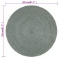 vidaXL Alfombra de yute tejida a mano redonda verde oliva 120 cm vidaXL Alfombra de yute tejida a mano redonda verde oliva 120 cm