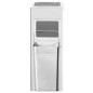vidaXL Papelera con cenicero de acero inoxidable 36 L