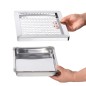 vidaXL Papelera con cenicero de acero inoxidable 36 L