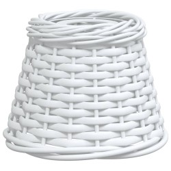 vidaXL Pantalla para lámpara de techo mimbre blanco Ø15x12 cm