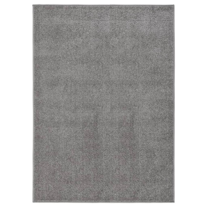 vidaXL Alfombra de pelo corto gris 140x200 cm vidaXL Alfombra de pelo corto gris 140x200 cm