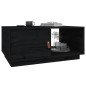 vidaXL Mesa de centro de madera maciza de pino negro 80x50x35,5 cm vidaXL Mesa de centro de madera maciza de pino negro 80x50x35,5 cm