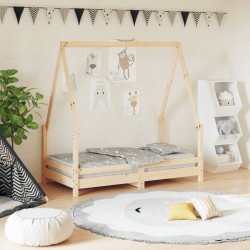 vidaXL Estructura de cama para niños madera maciza de pino 70x140 cm