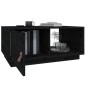 vidaXL Mesa de centro de madera maciza de pino negro 80x50x35,5 cm vidaXL Mesa de centro de madera maciza de pino negro 80x50x35,5 cm