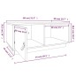 vidaXL Mesa de centro de madera maciza de pino negro 80x50x35,5 cm vidaXL Mesa de centro de madera maciza de pino negro 80x50x35,5 cm
