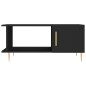 vidaXL Mesa de centro madera contrachapada negro 90x50x40 cm