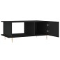 vidaXL Mesa de centro madera contrachapada negro 90x50x40 cm