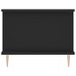 vidaXL Mesa de centro madera contrachapada negro 90x50x40 cm