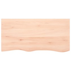 vidaXL Estante de pared madera maciza roble sin tratar 100x50x(2-6) cm