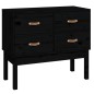 vidaXL Mueble consola de madera maciza de pino negro 90x40x78 cm vidaXL Mueble consola de madera maciza de pino negro 90x40x78 cm