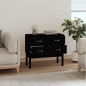 vidaXL Mueble consola de madera maciza de pino negro 90x40x78 cm vidaXL Mueble consola de madera maciza de pino negro 90x40x78 cm