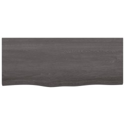 vidaXL Estante pared madera roble tratada marrón oscuro 100x40x(2-6)cm