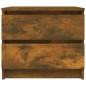 vidaXL Mesita de noche 2 uds contrachapado roble ahumado 50x39x43,5 cm