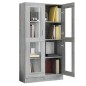 vidaXL Vitrina madera contrachapada gris Sonoma 82,5x30,5x150 cm vidaXL Vitrina madera contrachapada gris Sonoma 82,5x30,5x150 cm