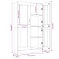 vidaXL Vitrina madera contrachapada gris Sonoma 82,5x30,5x150 cm vidaXL Vitrina madera contrachapada gris Sonoma 82,5x30,5x150 cm
