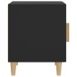 vidaXL Mesita de noche madera contrachapada negra vidaXL Mesita de noche madera contrachapada negra