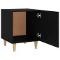 vidaXL Mesita de noche madera contrachapada negra vidaXL Mesita de noche madera contrachapada negra