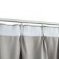 vidaXL Cortinas opacas con ganchos 2 piezas gris 140x175 cm