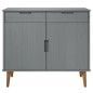 vidaXL Aparador MOLDE madera maciza de pino gris 90x40x80 cm vidaXL Aparador MOLDE madera maciza de pino gris 90x40x80 cm