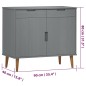 vidaXL Aparador MOLDE madera maciza de pino gris 90x40x80 cm vidaXL Aparador MOLDE madera maciza de pino gris 90x40x80 cm