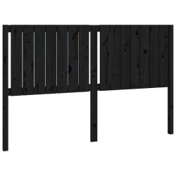 vidaXL Cabecero de cama madera maciza de pino negro 165,5x4x100 cm