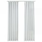 vidaXL Cortinas opacas con ganchos 2 piezas blanco crudo 140x225 cm vidaXL Cortinas opacas con ganchos 2 piezas blanco crudo 140x225 cm
