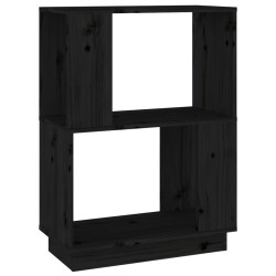 vidaXL Estantería/divisor de espacios madera pino negro 51x25x70 cm