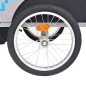 vidaXL Remolque para bicicletas gris y azul 30 kg vidaXL Remolque para bicicletas gris y azul 30 kg