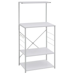 vidaXL Armario para microondas madera ingeniería blanco 60x39,6x123 cm
