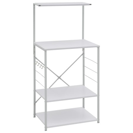 vidaXL Armario para microondas madera ingeniería blanco 60x39,6x123 cm