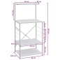 vidaXL Armario para microondas madera ingeniería blanco 60x39,6x123 cm vidaXL Armario para microondas madera ingeniería blanco 60x39,6x123 cm