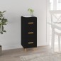 vidaXL Aparador de madera contrachapada negro 34,5x34x90 cm vidaXL Aparador de madera contrachapada negro 34,5x34x90 cm