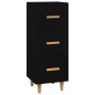 vidaXL Aparador de madera contrachapada negro 34,5x34x90 cm vidaXL Aparador de madera contrachapada negro 34,5x34x90 cm