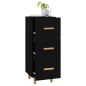 vidaXL Aparador de madera contrachapada negro 34,5x34x90 cm vidaXL Aparador de madera contrachapada negro 34,5x34x90 cm